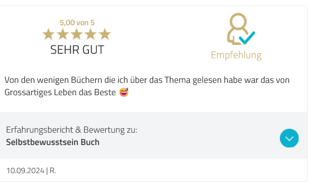buch selbstbewusstsein testiomonial